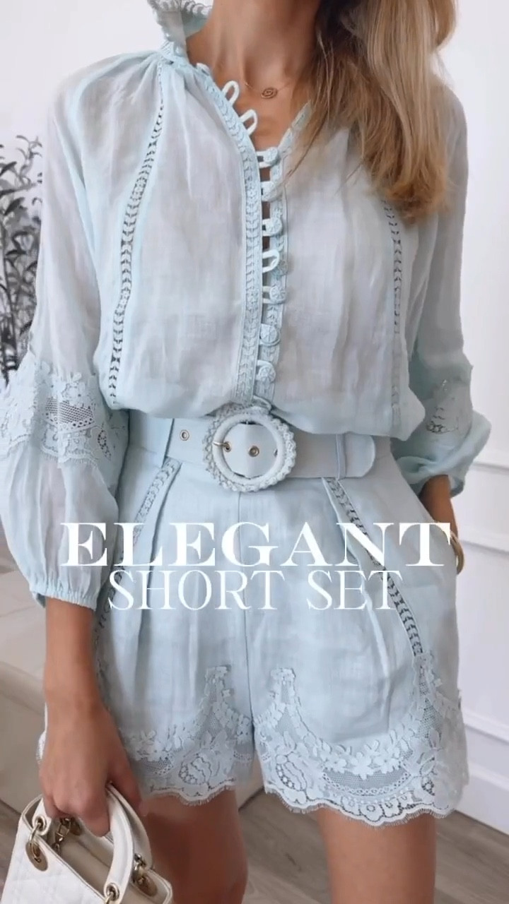 Elegant short set! 
Loving this set so much, the details are amazing and super elegant and comfortable. Fits true to size and I’m wearing size small 
Vacation outfits 
Resort wear 
Vacation beach outfit 
Spring outfit 




#LTKootd #LTKOver40 #LTKU