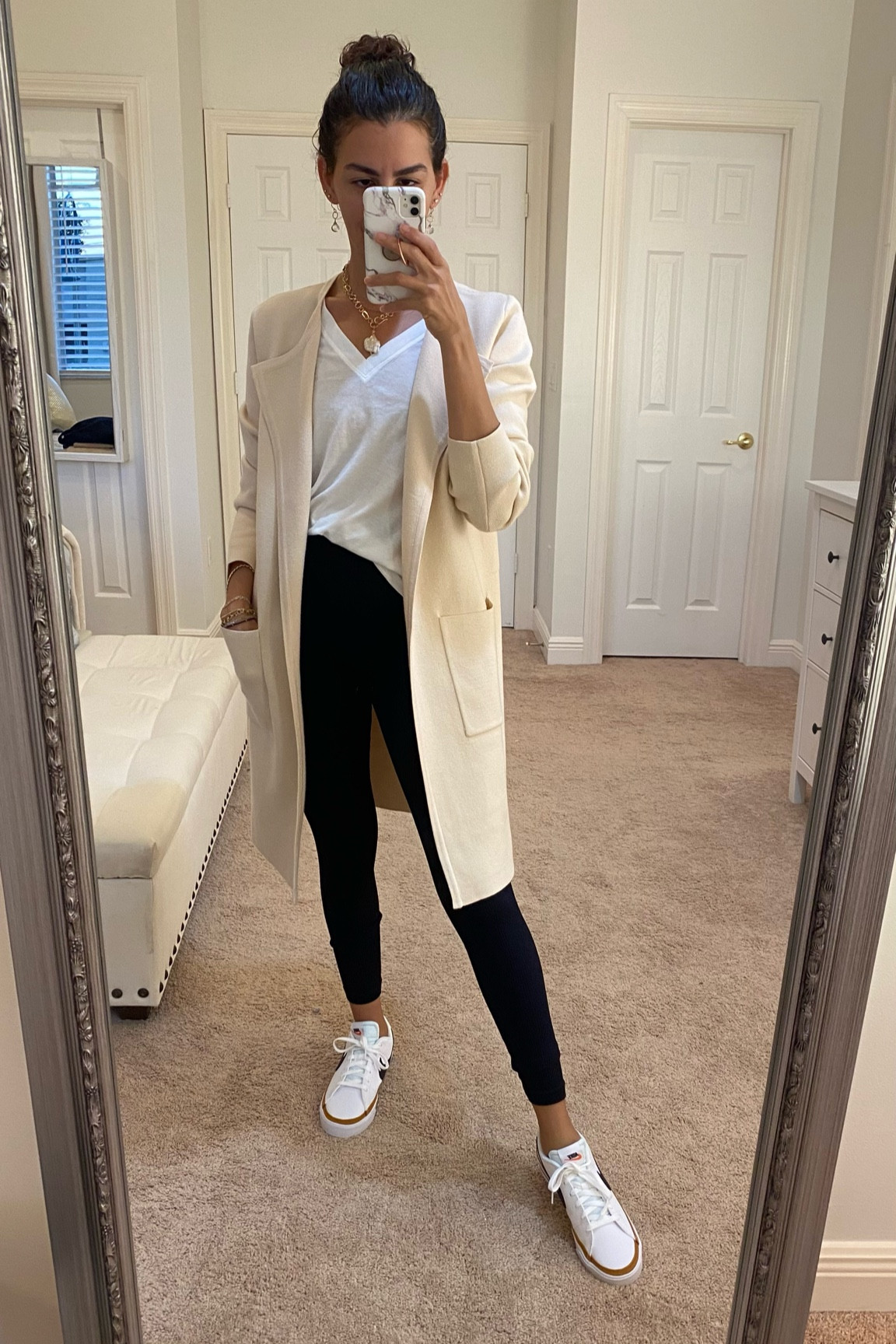 Wearing a size M in the Coatigan, M in the T-shirt only $6 at target. Leggings set in S. Nike legacy court tts. 

#LTKsalealert #LTKSeasonal #LTKFind