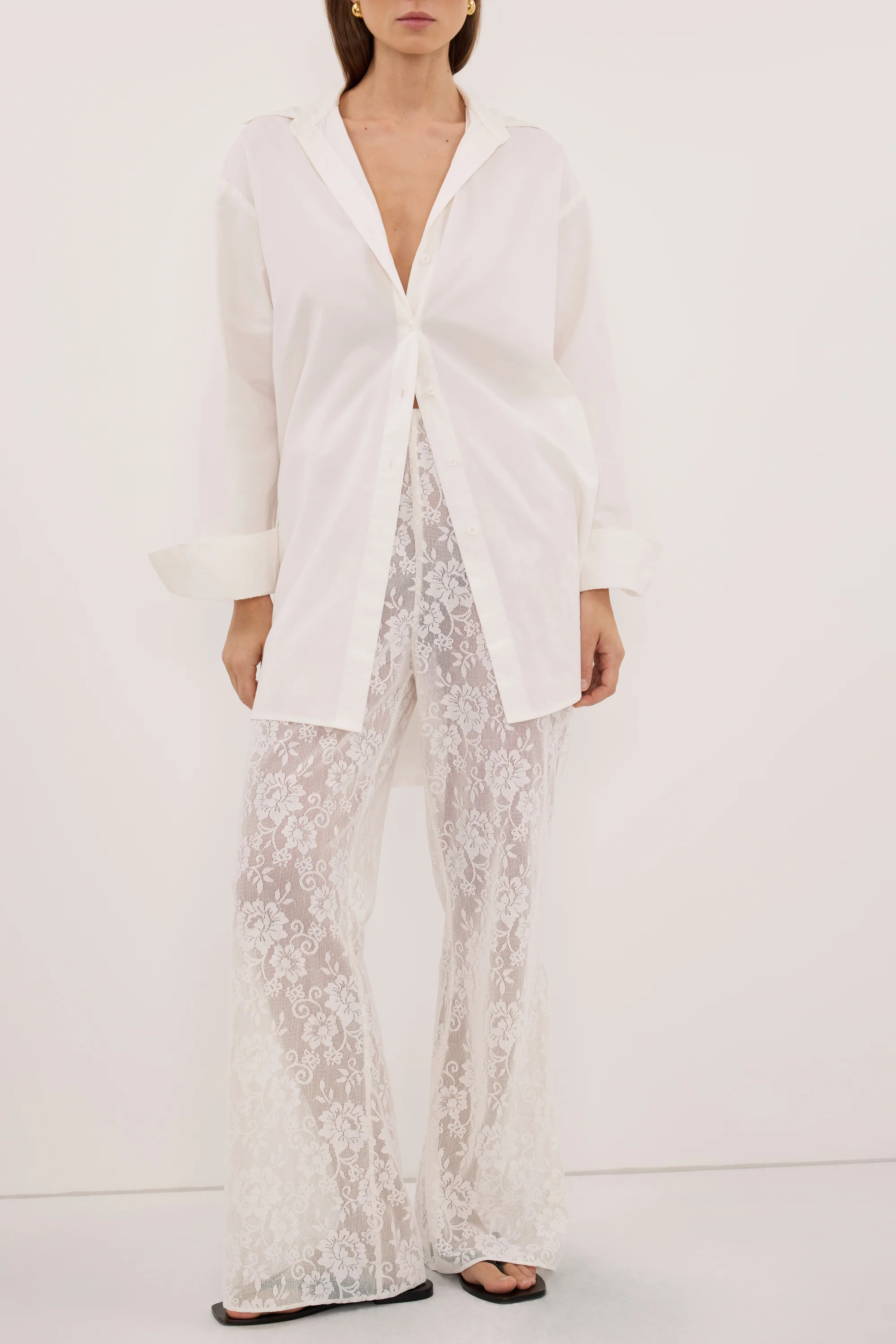 ANYA WHITE LACE PANT | DISSH