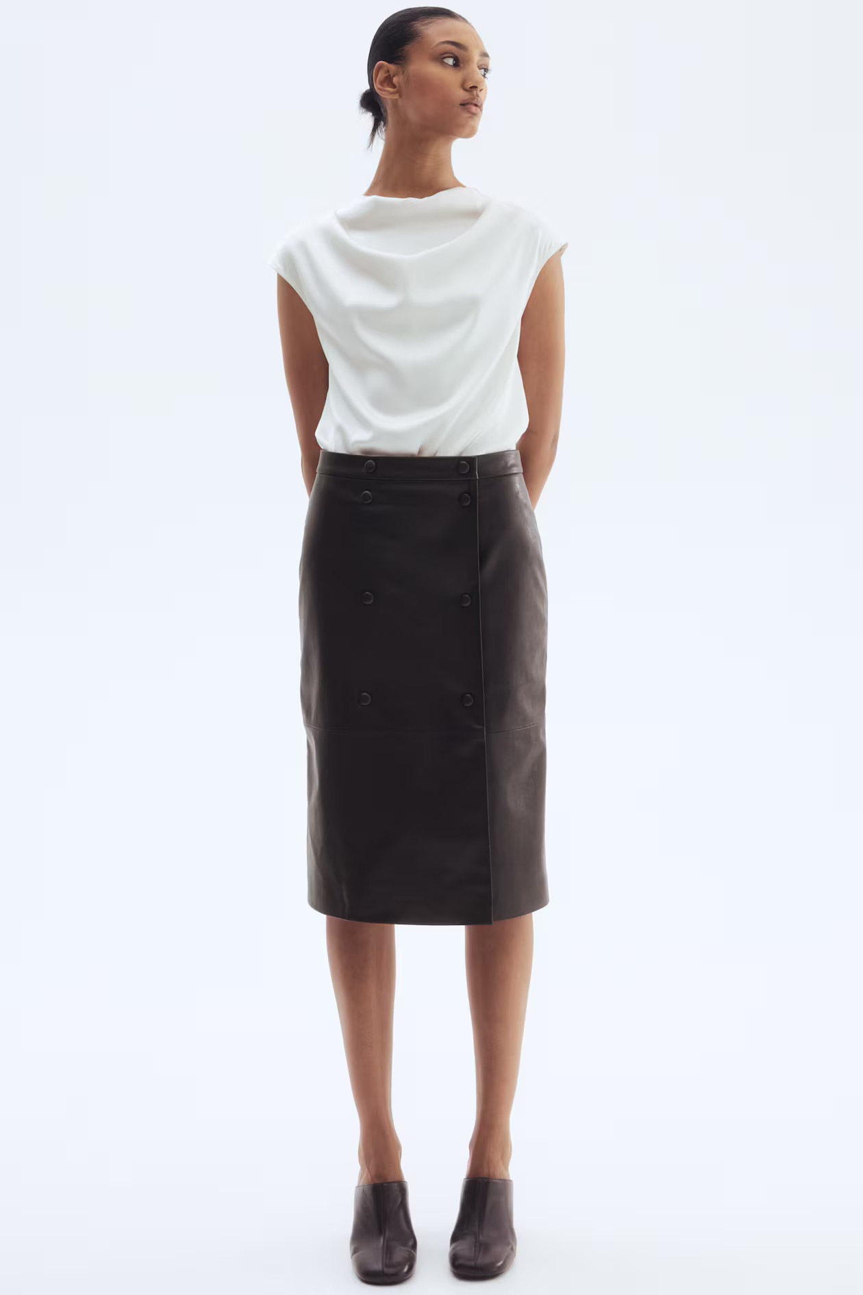 Coated Wrap Skirt | H&M (US + CA)