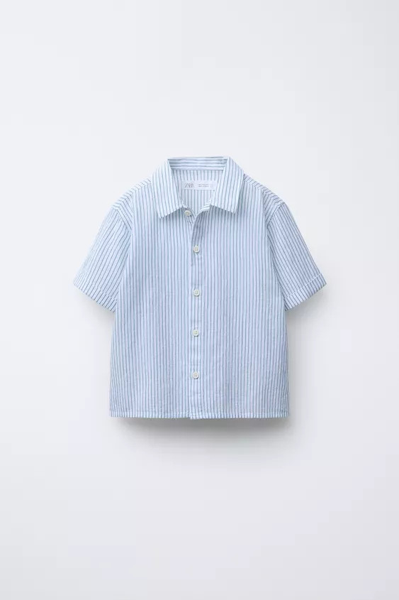 STRIPED TEXTURED SHIRT | Zara US