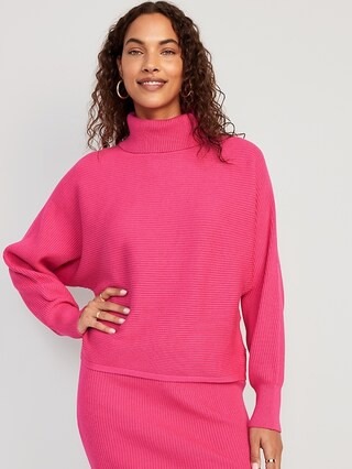 Cropped Rib-Knit Turtleneck Sweater for Women | Old Navy (US)