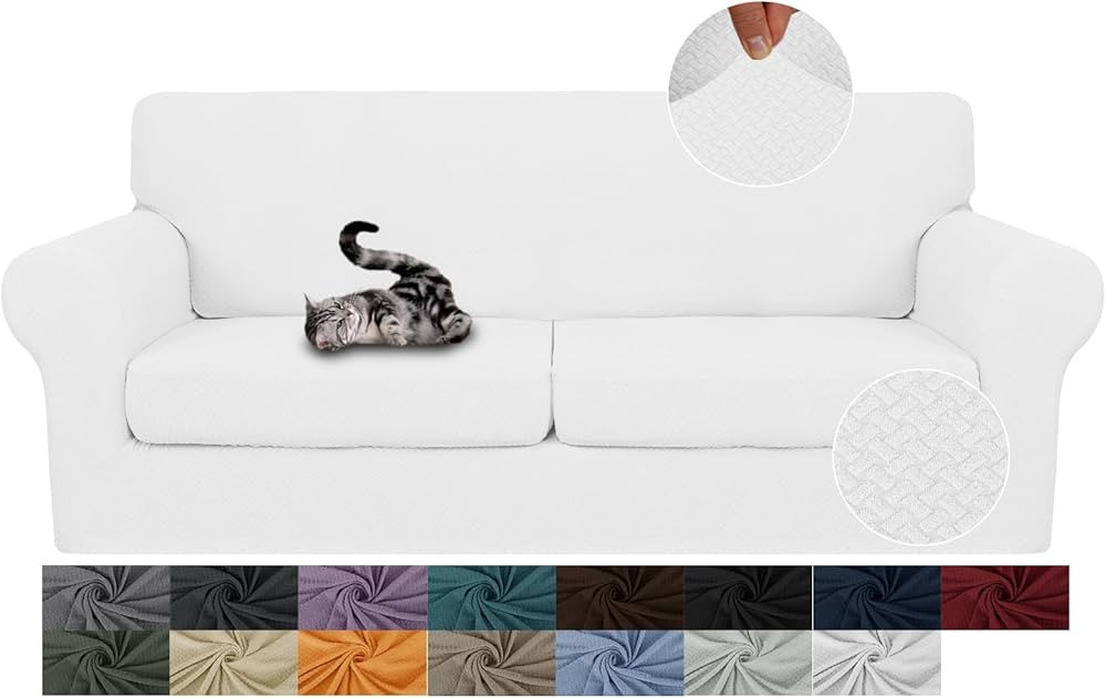 JIVINER Newest 3 Pieces Couch Covers for 2 Cushion Couch Stretch Sofa Slipcover with 2 Extra Larg... | Amazon (CA)