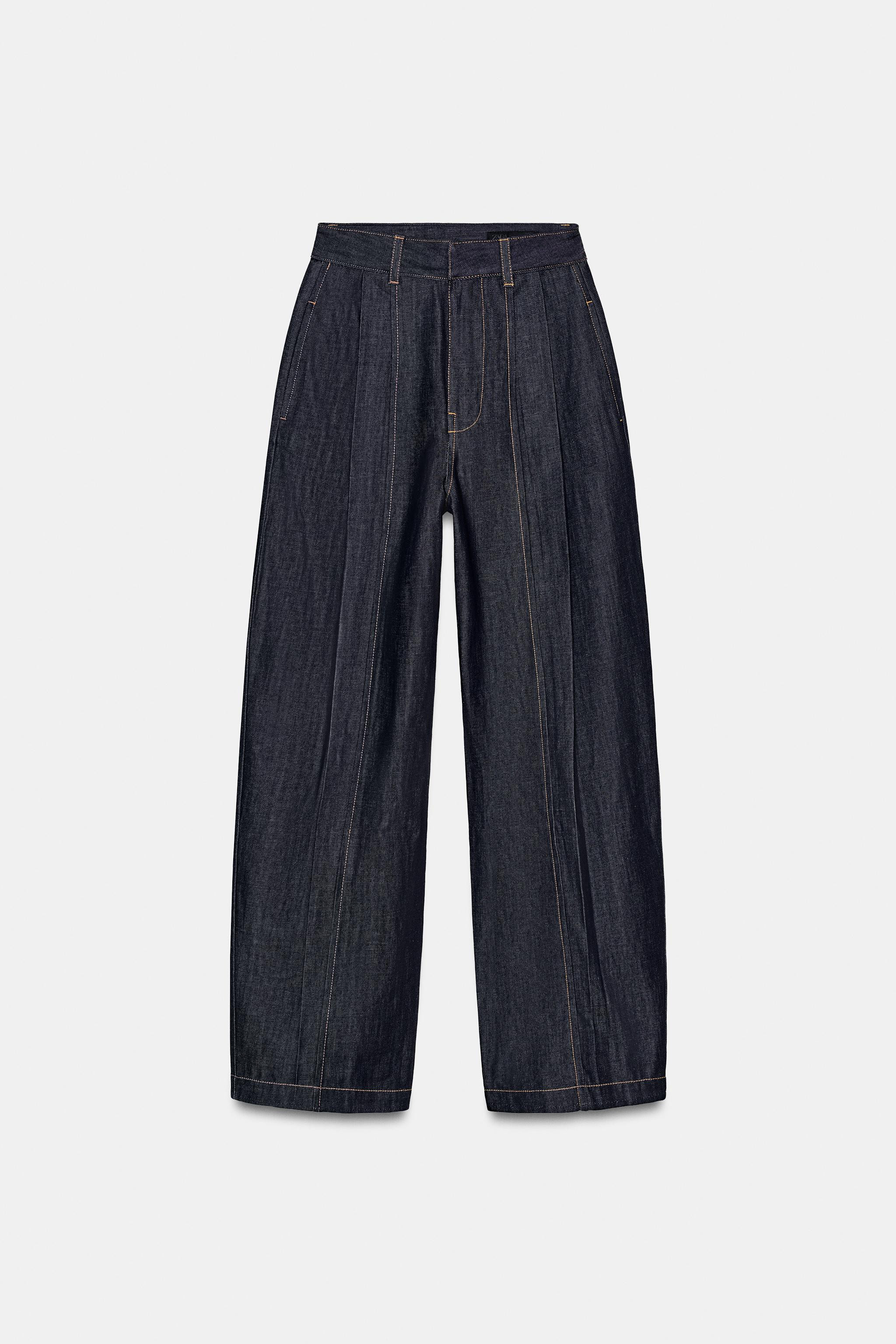ZW COLLECTION HIGH WAISTED BALLOON PLEATED JEANS | Zara US