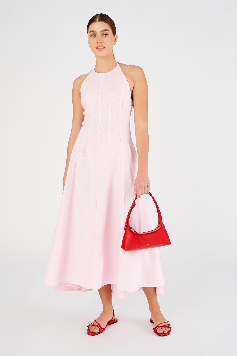 Halter Sundress - Ballet Pink | Oroton | Oroton