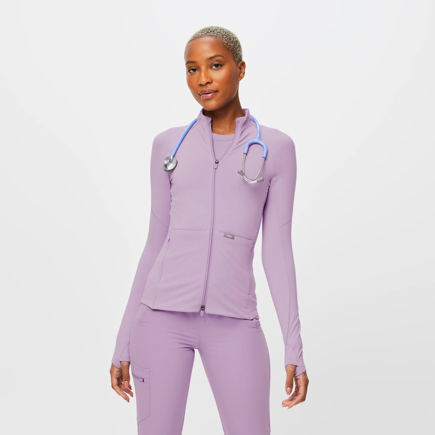 On-Shift™ ContourKnit™ Jacket - Lavender Dew · FIGS | FIGS