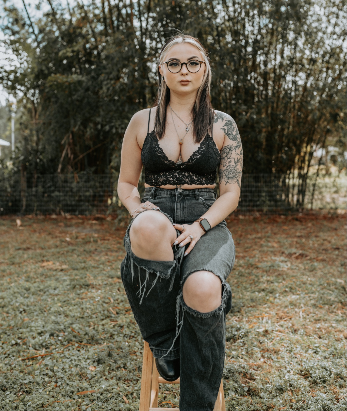 Lace bralette top, wide leg jeans

#LTKfit #LTKstyletip