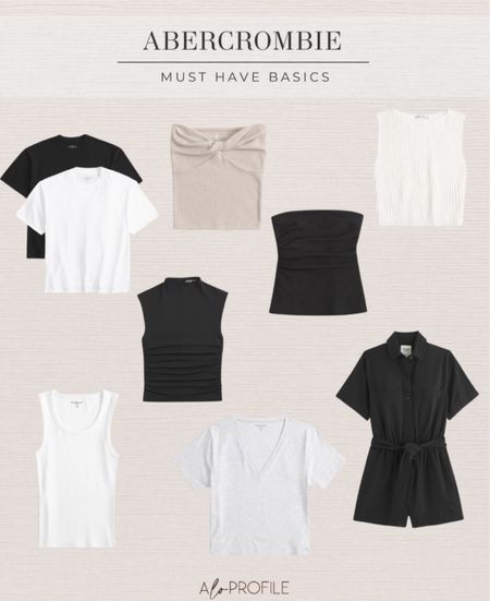 Abercrombie new arrivals// must have basics edition. Black white and gray wardrobe staples that match with everything you own. They are great quality and you will want to wear them over and over!

#LTKStyleTip #LTKWorkwear