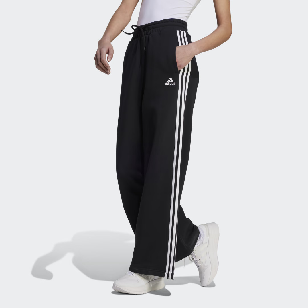 Essentials 3-Stripes French Terry Wide Pants | adidas (US)