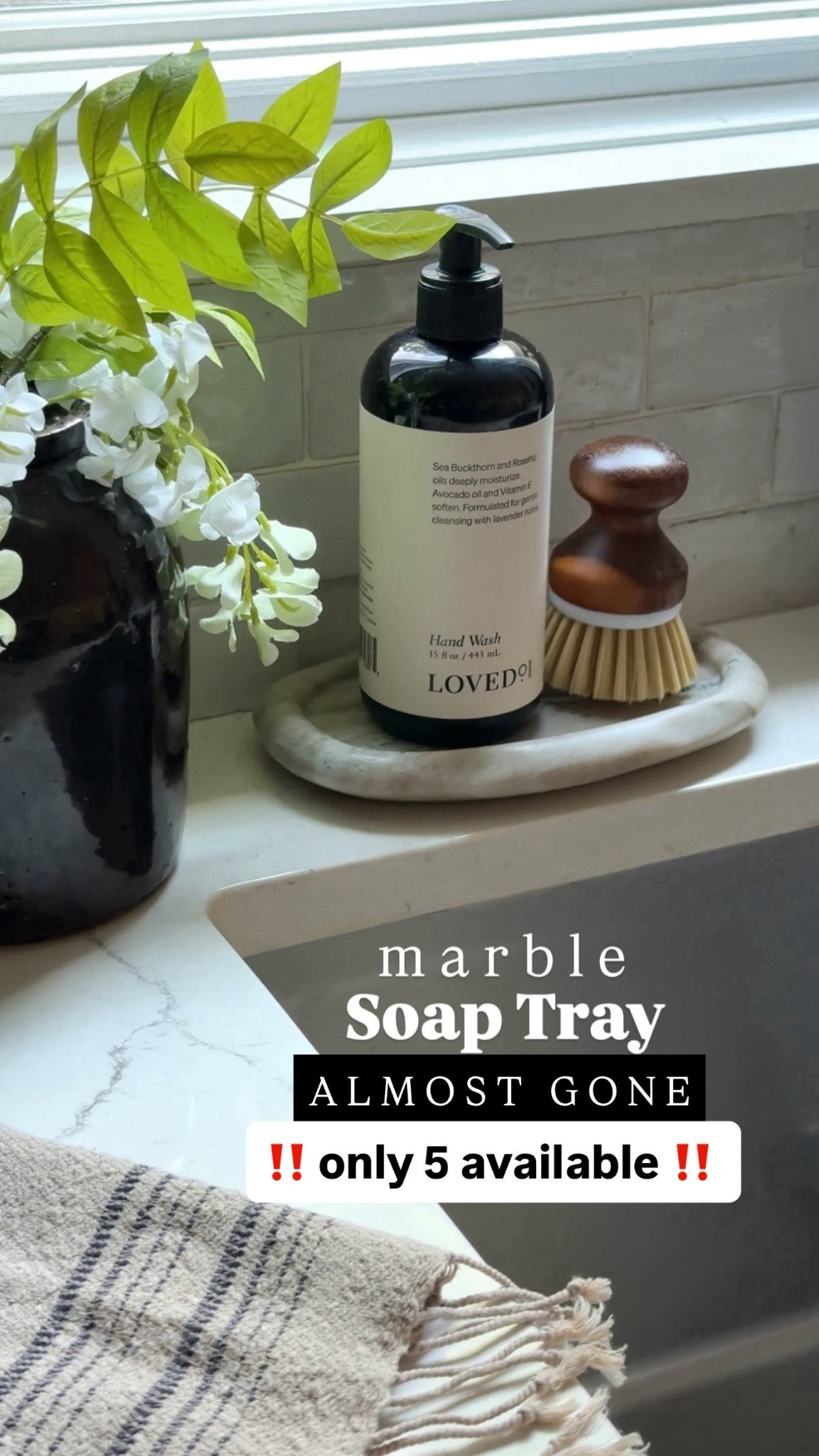 Amazon finds | kitchen decor | home decor | marble tray | kitchen soap tray | kitchen counter decor | dish brush | hand soap | Turkish hand towels 

#LTKFindsUnder100 #LTKFindsUnder50 #LTKHome