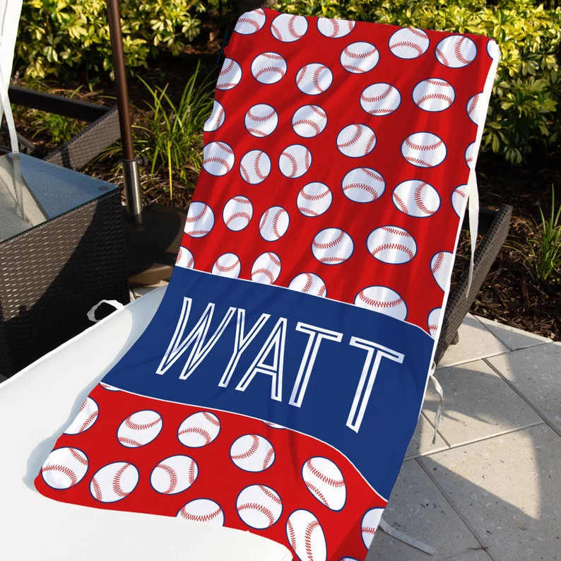 Beach Towel Personalized For Kids | Kids Pool Towel | Custom Baseball  Beach Towel For Kids | Bas... | Etsy (US)