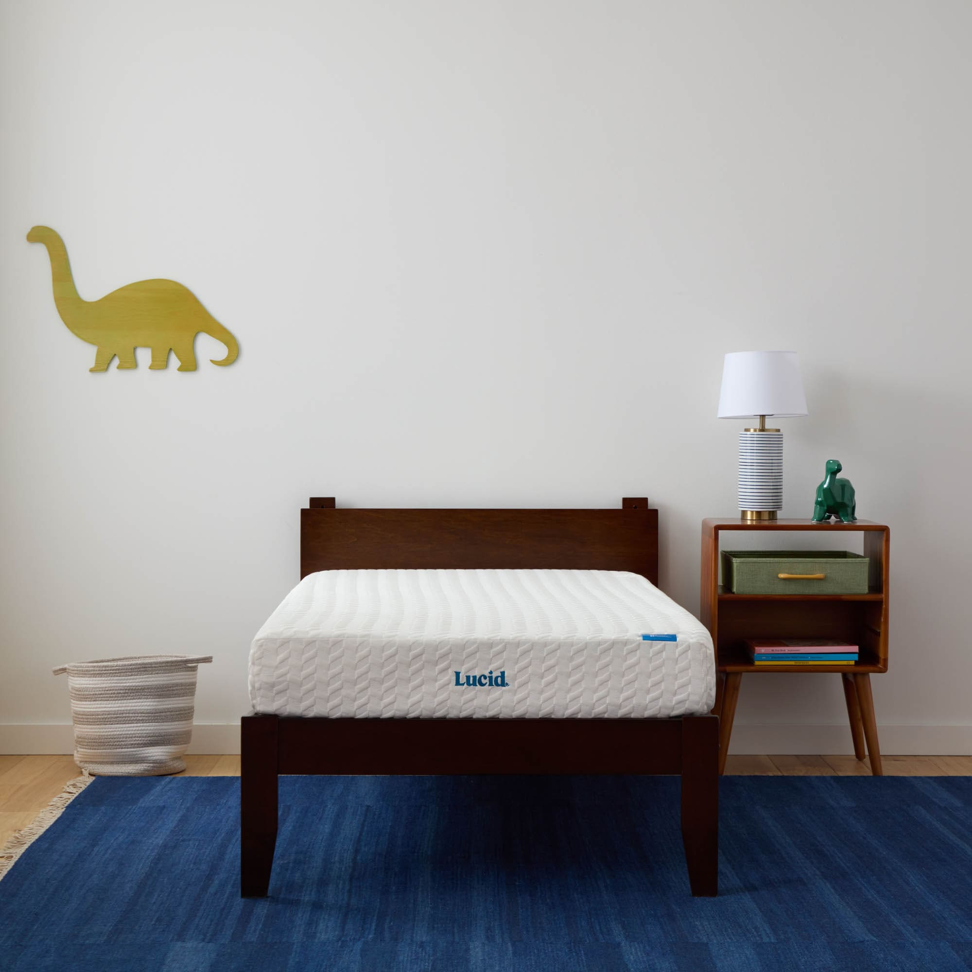 LUCID Comfort Collection 8-in Firm Twin Memory foam Mattress in a Box Polyester in White | LUCC08TT45MF | Lowe's