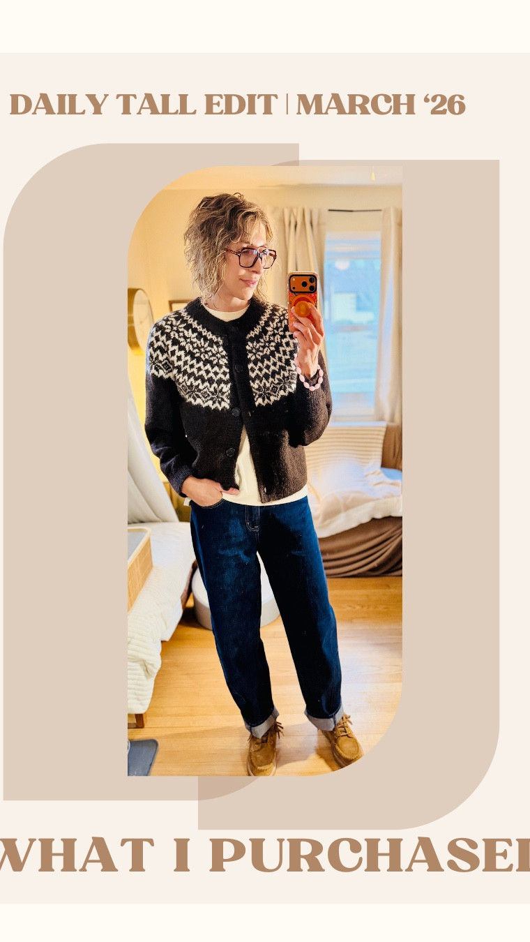 Typing “tall friendly” into the search bar like it’s a prayer… but this time it actually worked.
A few recent finds from Gap that surprised me:
• Heart embroidered socks that actually fit a size 11 foot (and don’t slide down)
• Dark wash barrel jeans that are legitimately long and hold their shape all day
• A cropped denim trench that I’ll wear more like a jean jacket
The barrel jeans might be some of the best I’ve tried lately — true barrel shape, long inseam, and they broke in perfectly after a few wears.
Nothing groundbreaking. Just three things my wardrobe was missing.
Comment SHOP and I’ll send the links.
#tallfashion #tallfriendly #gaphaul #barreljeans #tallwomen #denimfinds #tallstyle


#LTKTall #LTKOver40 #LTKSaleAlert