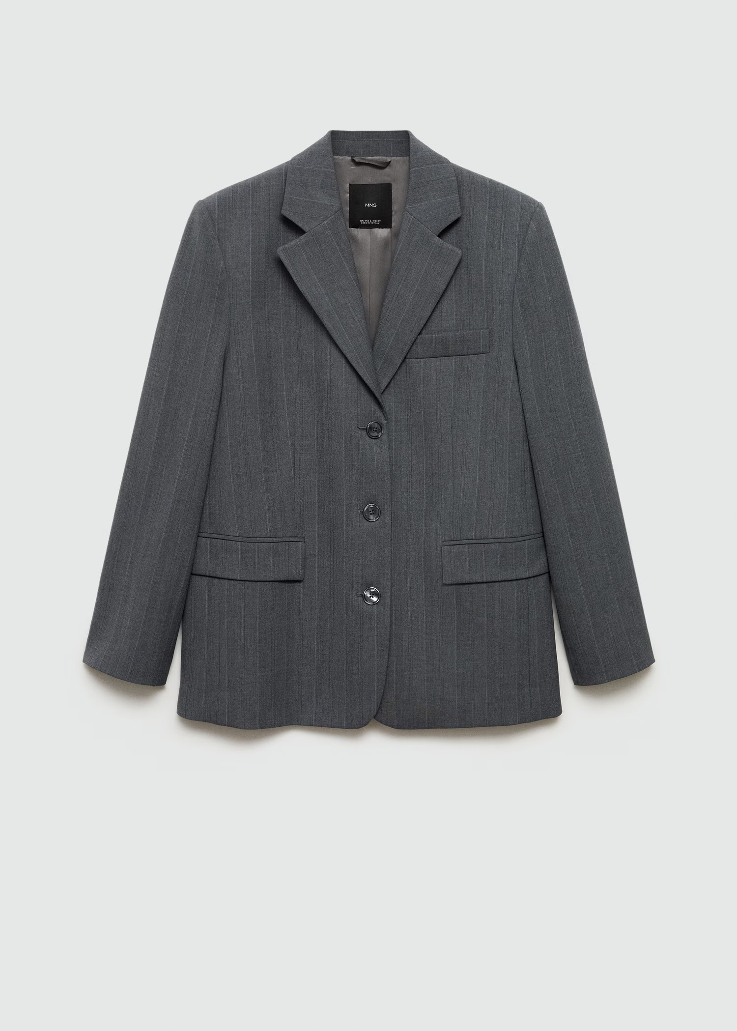 Pinstripe suit blazer - Woman | MANGO USA | MANGO (US)