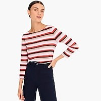 Striped boatneck T-shirt | J. Crew US