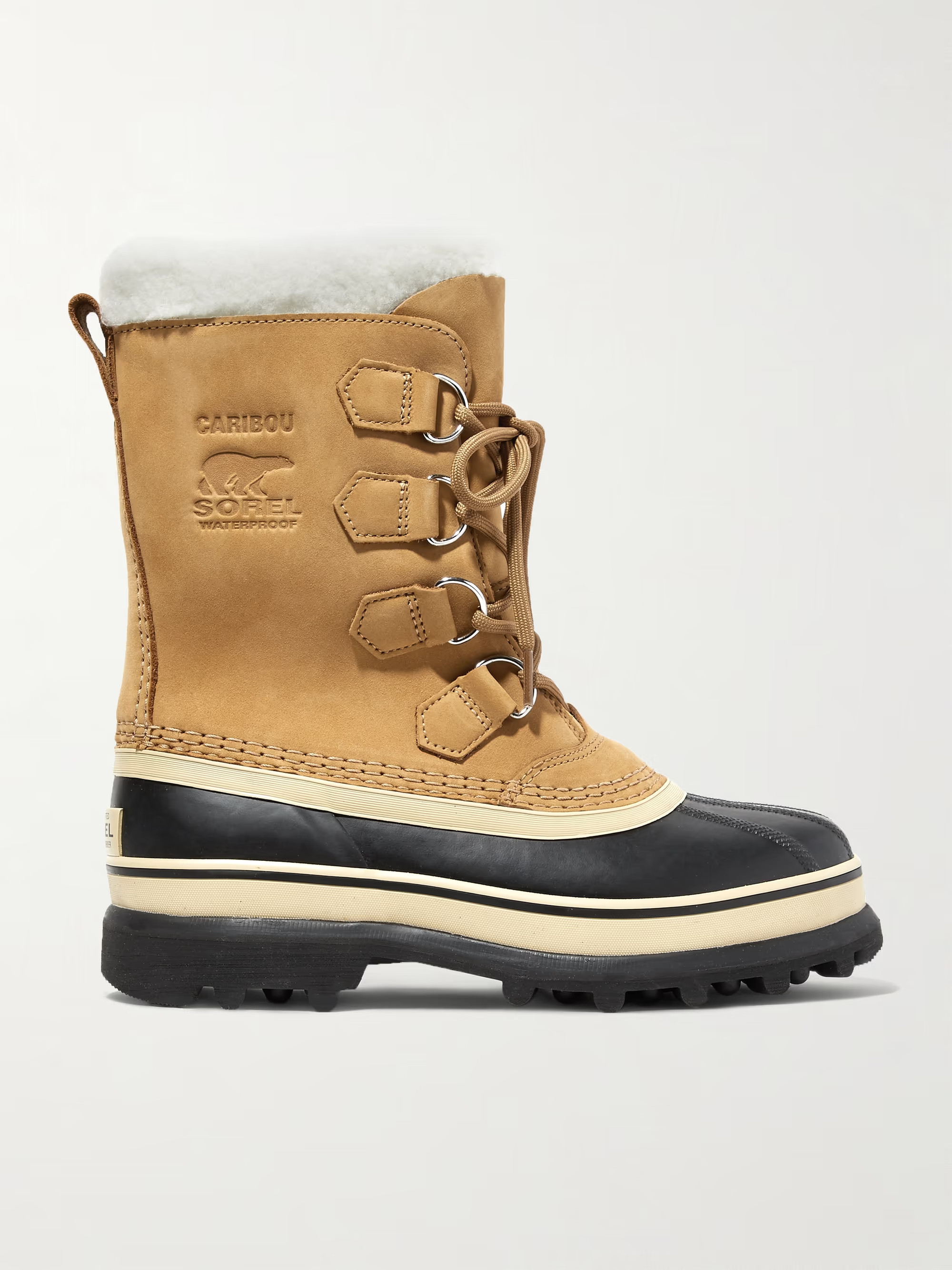 Caribou fleece-trimmed nubuck and rubber snow boots | NET-A-PORTER (US)