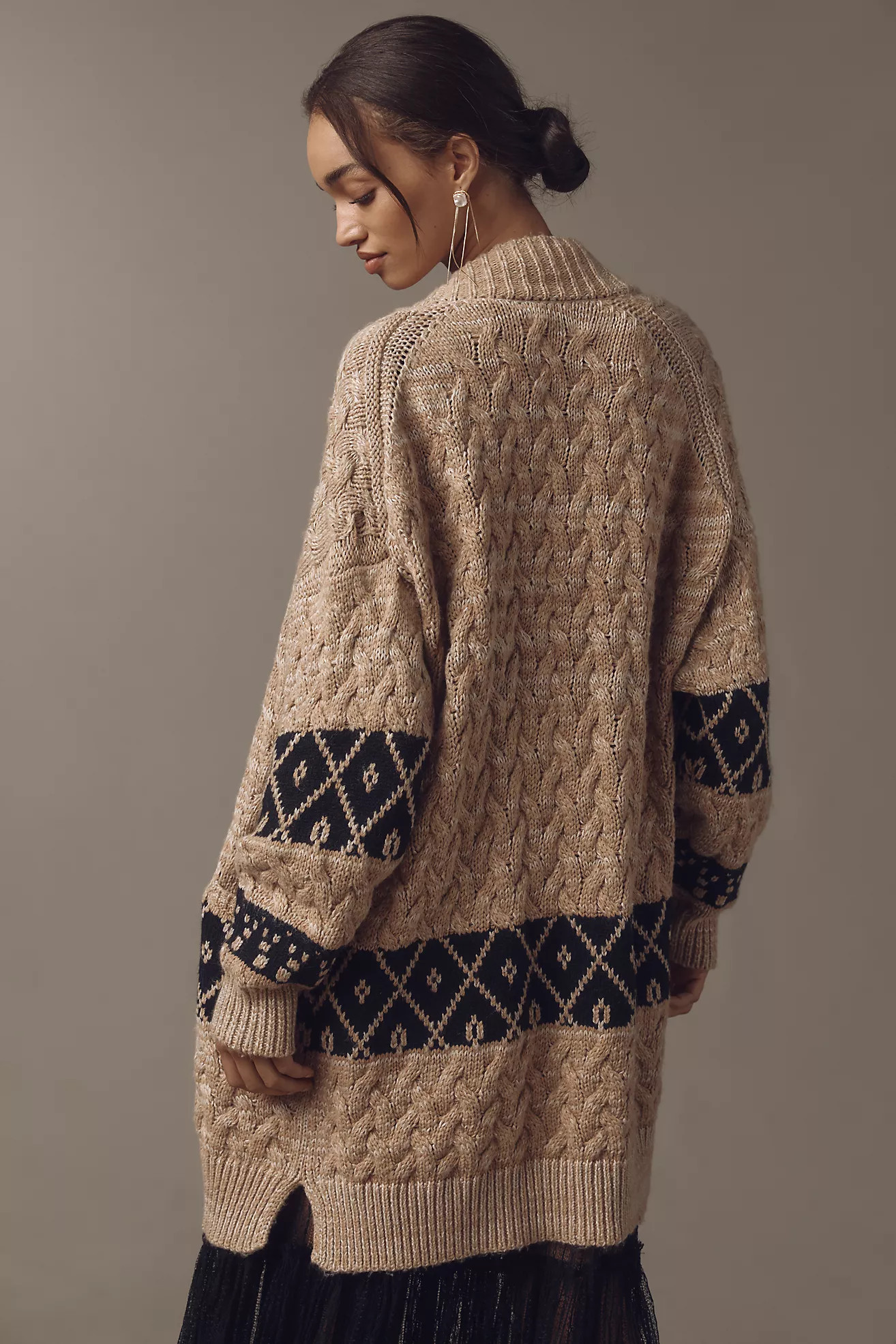 Pilcro Slouchy Open-Front Oversized Cardigan Sweater | Anthropologie (US)