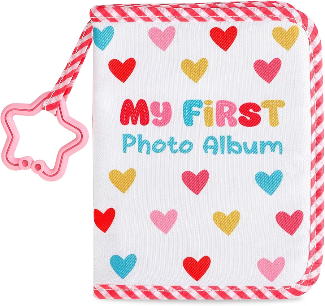 Baby's My First Family Album Soft Photo Cloth Book Colorful Heart My First Book of Photos Cartoon... | Amazon (US)