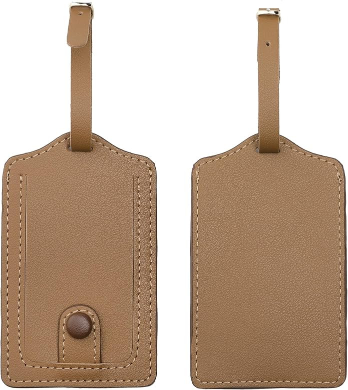 Jagucho Leather Luggage Tags for Men Women-Luggage Tags for Suitcases-Baggage Bag Tag Suitcase La... | Amazon (US)