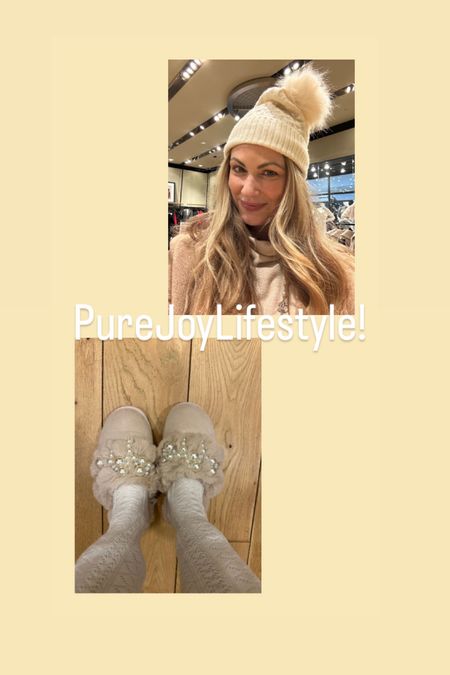 Cute and cozy ! Pearl embellished faux fur slippers, fur slippers, knit hat , honeycomb beanie, beanie , honeycomb scarf, neutral scarf, pink hat , pink slippers , pink scarf

#LTKshoecrush #LTKSeasonal #LTKHoliday