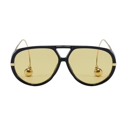 BOBUXLIIN Oversized Womens Aviator Sunglasses Retro Big Large Sunglasses for Women UV Protection Trendy Ladies Shades 2025 | Amazon (US)