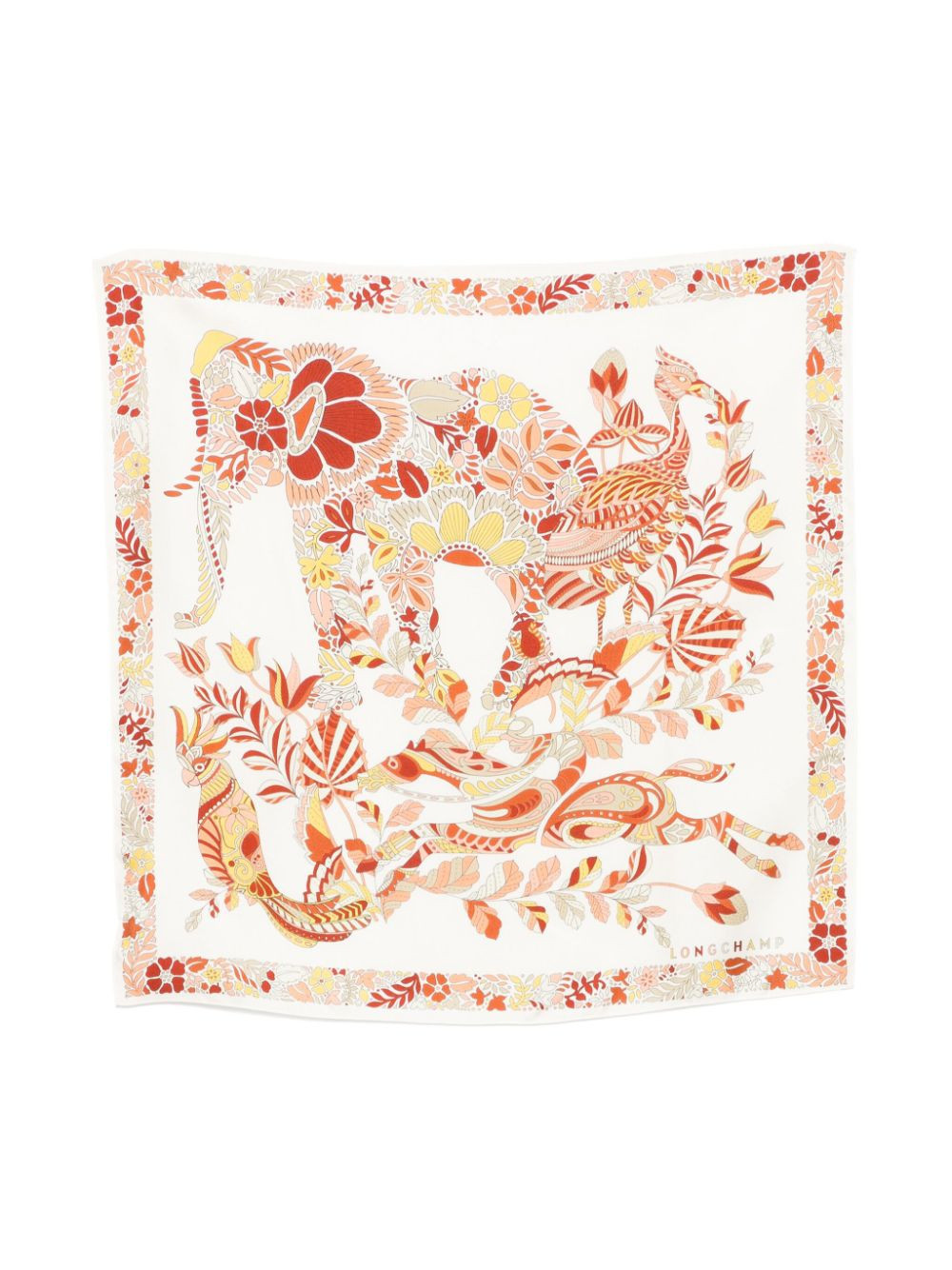 Longchamp Forêt scarf - White | Farfetch Global