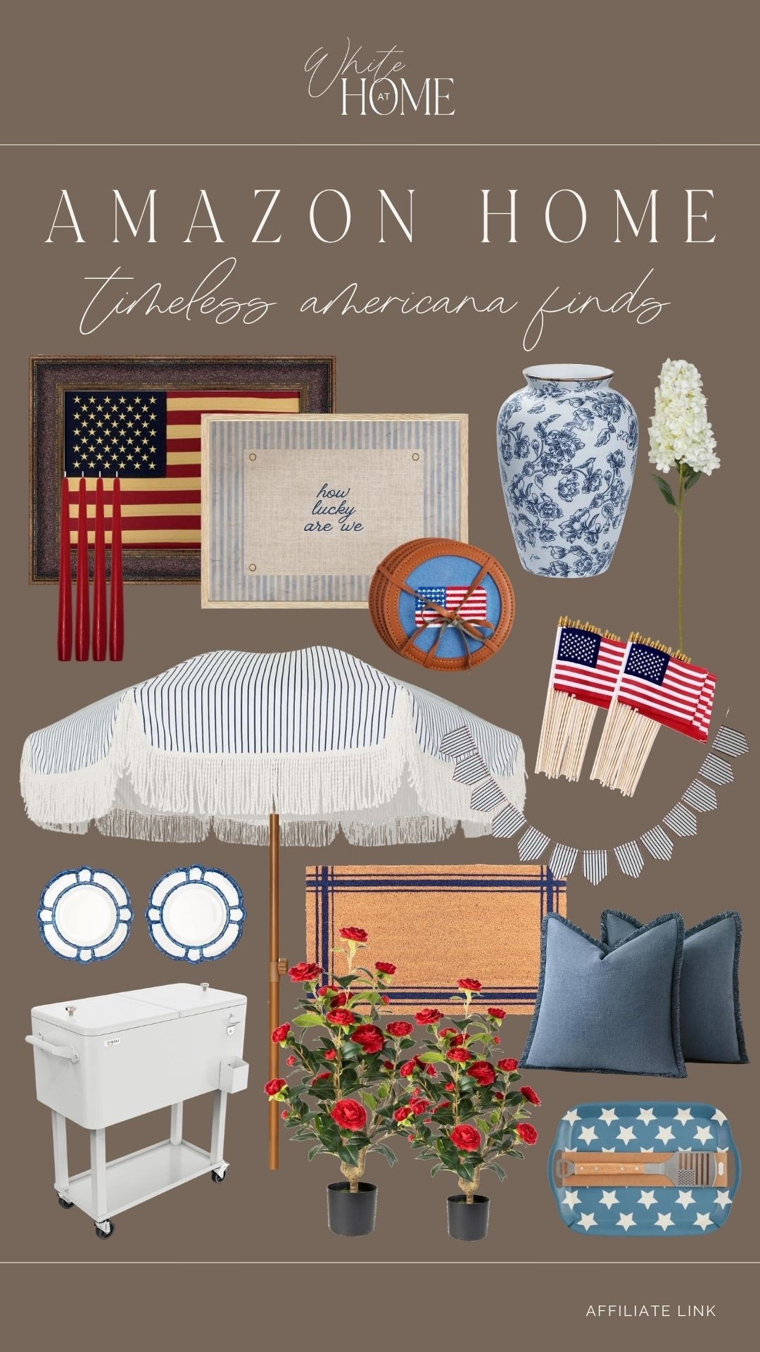 A few of my favorite American-themed home decor finds! Perfect for a stylish summer party this Memorial Day, 4th of July, or Labor Day! Tasteful, timeless, and traditional!

#LTKHome