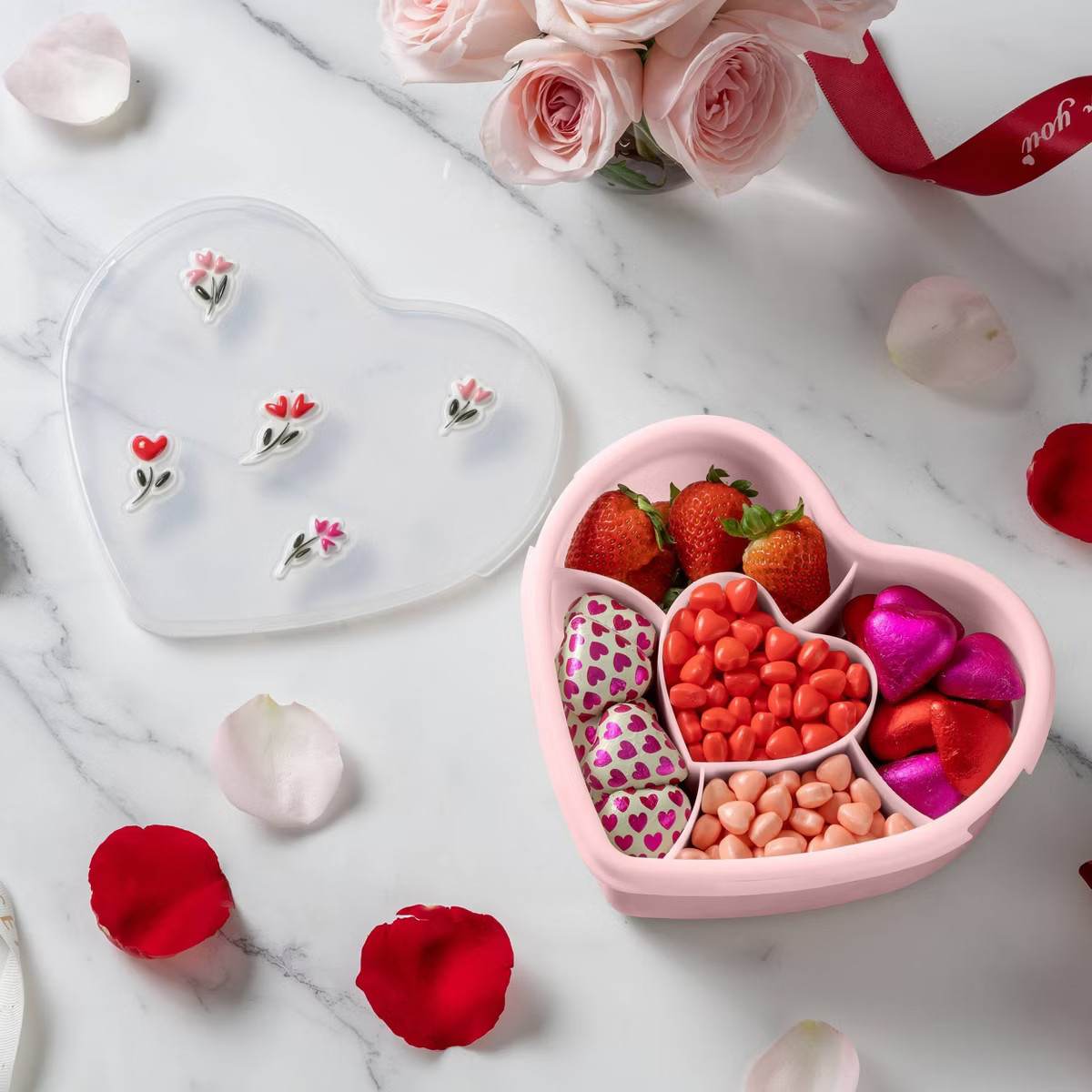 Cook With Color Flowers Icons Personal Sized Snack Box Food Storage Container Pink | Target