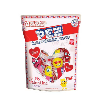 Pez Valentine's Candy & Mini Dispenser Bag - 3.48oz/12ct | Target