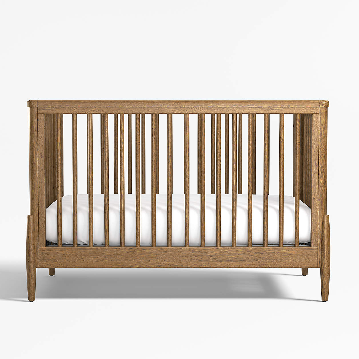 Bodie Natural Oak Wood Convertible Baby Crib + Reviews | Crate & Kids | Crate & Barrel