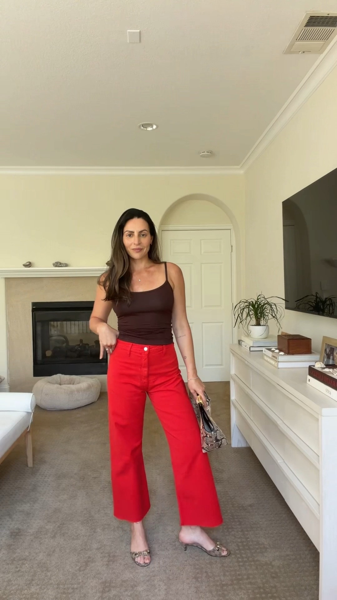 Sized small tank (belen15)
Size 26 denim 
Heels run TTS 

#LTKootd #LTKOver40 #LTKgrwm