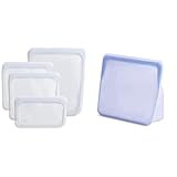 Stasher 100% Silicone Food Grade Reusable Storage Bag, Clear (Stand-Up) | Plastic Free Lunch Bag | C | Amazon (US)
