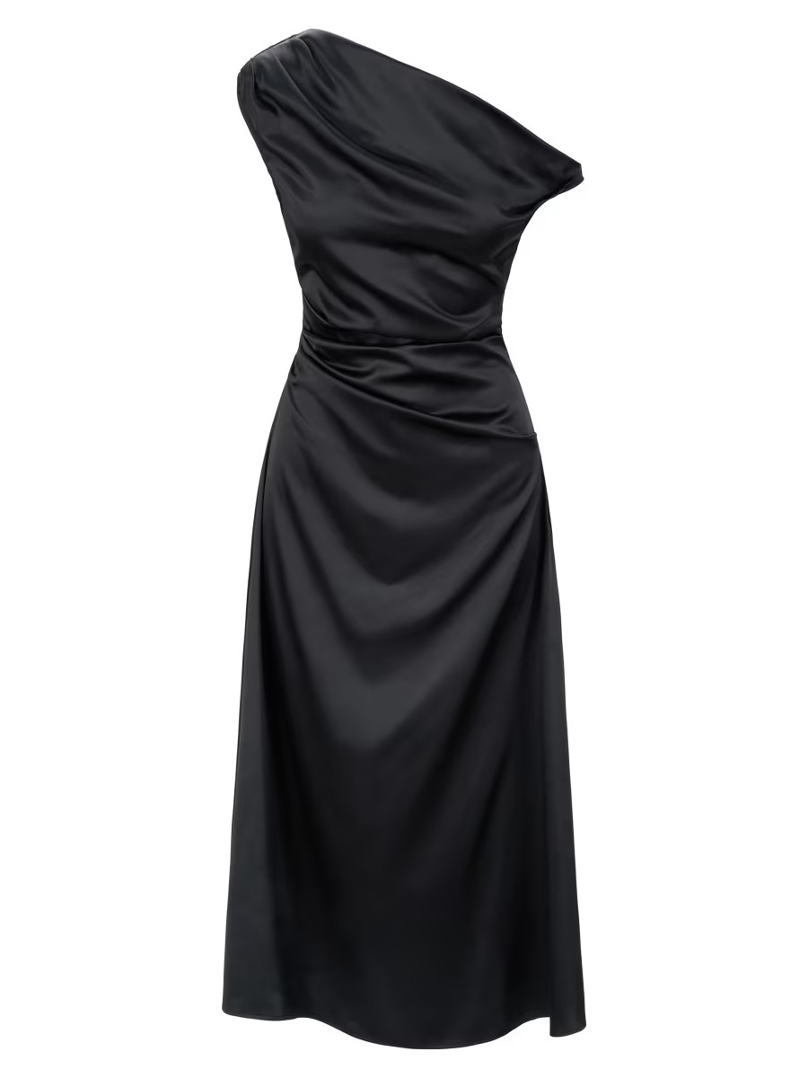 Staud Phare Silk One-Shoulder Midi-Dress | Saks Fifth Avenue | Saks Fifth Avenue