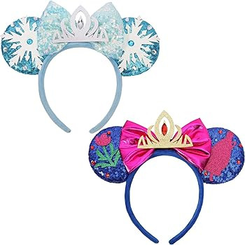 Mouse Ears Headbands, Sequin Mouse Ears for Women Girls, Shiny Bow Headband for Role Play Party D... | Amazon (US)