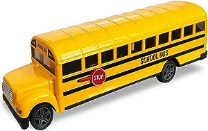 ArtCreativity Diecast Yellow School Bus Toy for Kids - 8.5 Inch Pull Back Car with Cool Opening D... | Amazon (US)
