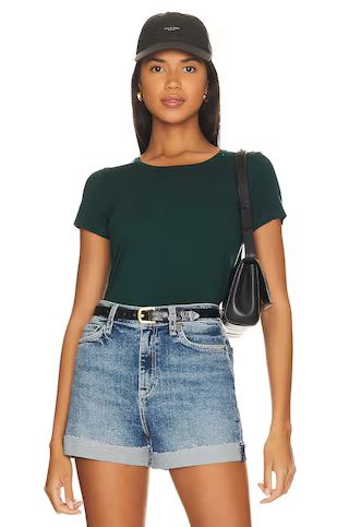 Michael Lauren Tucker Fitted Tee in Emerald from Revolve.com | Revolve Clothing (Global)