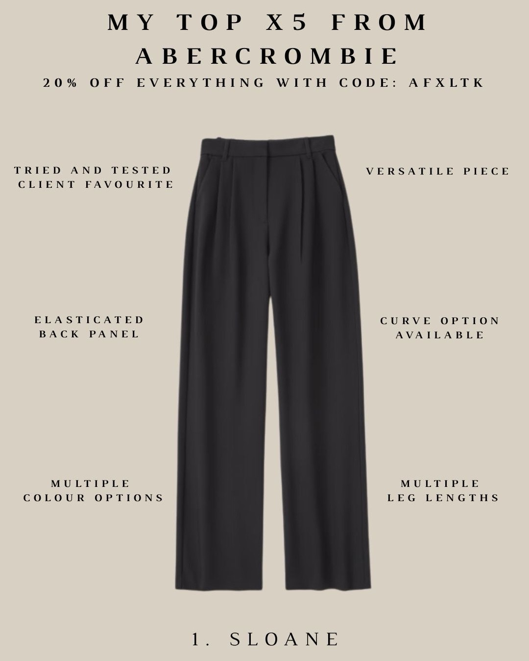 My Top X5 pieces from Abercrombie! 20% off everything with code AFXLTK 

Spring Staples, Spring Style, Wardrobe Staples, Essential Items, Sloane Trousers, Denim Jeans, Denim Shorts, Must have Items 

#LTKxAFSale #LTKspring #LTKsummer