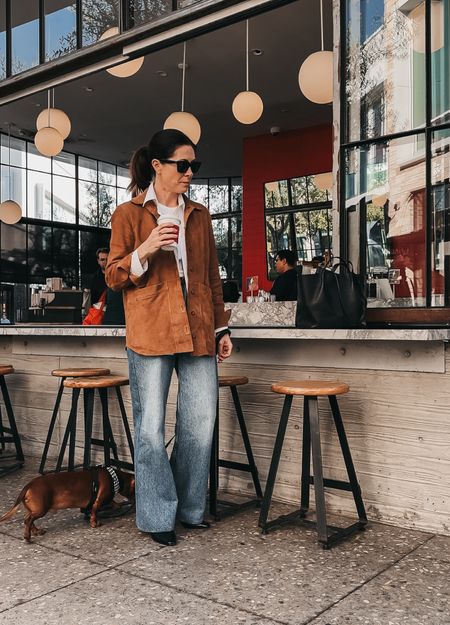 Button up styling 
Layered will jacket Sezane - sized up
Jeans - reformation- true size
Boots - kitten heel Madewell 
Shirt - citizens of humanity 


#LTKstyletip #LTKshoecrush #LTKover40