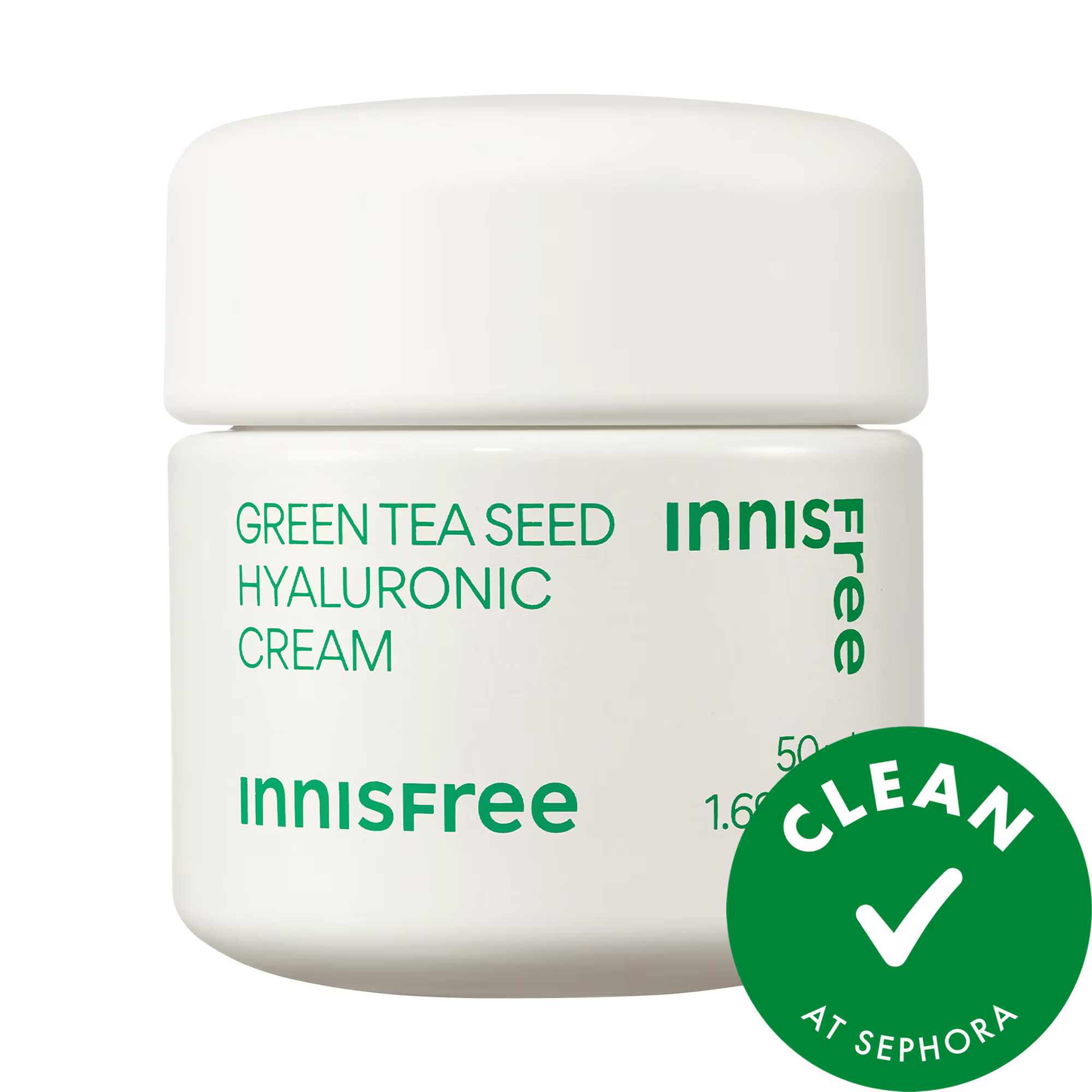 innisfree Green Tea Hyaluronic Acid Hydrating Cream for Skin Barrier Repair​ 1.69 oz / 50 ml | Sephora (US)