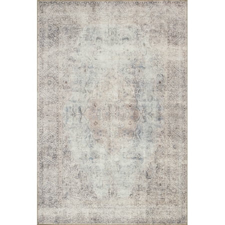 Loloi II Loren Collection LQ-04 Silver / Slate Oriental Area Rug 7 -6 x 9 -6 | Walmart (US)