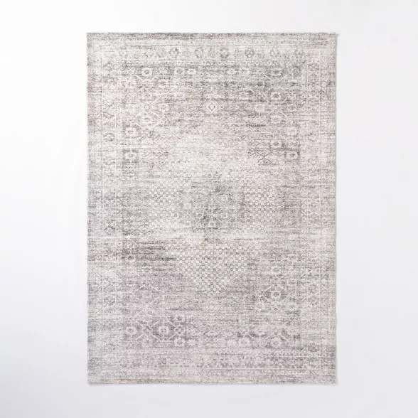 Millcreek Distressed Vintage Persian Rug Charcoal - Threshold™ designed with Studio Mcgee | Target