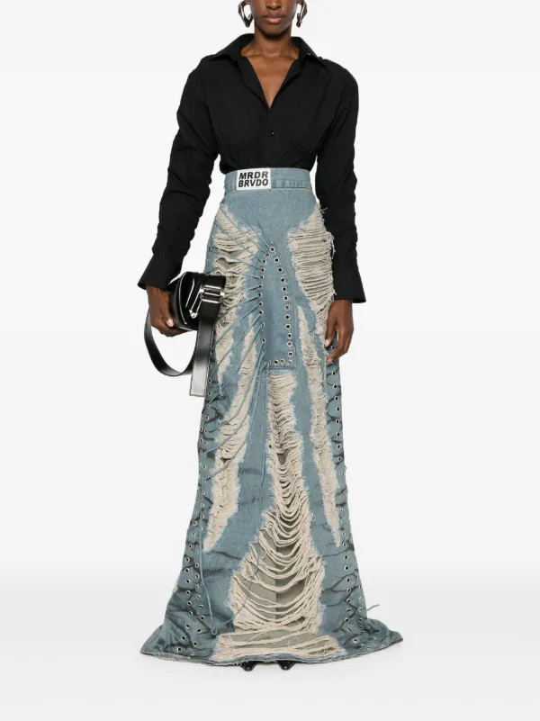 Window denim skirt | Farfetch (BR)