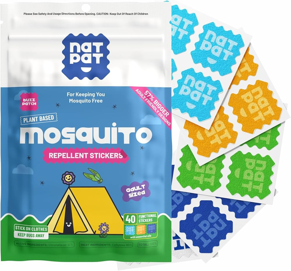 NATPAT BuzzPatch Mosquito Patches for Adults - Plant-Based Mosquito Patches, Non Toxic - The Orig... | Amazon (US)