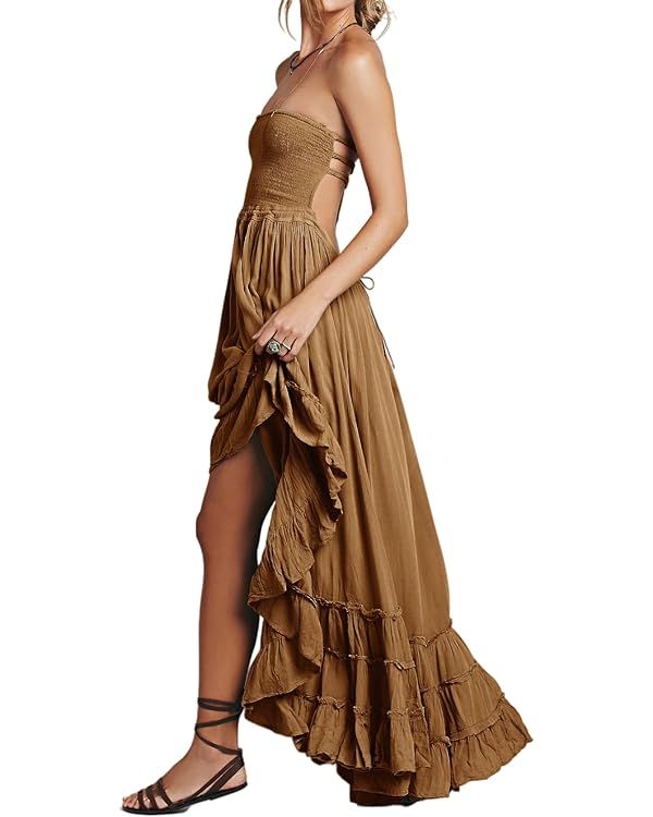 R.Vivimos Womens Summer Cotton Sexy Backless Long Dresses | Amazon (US)
