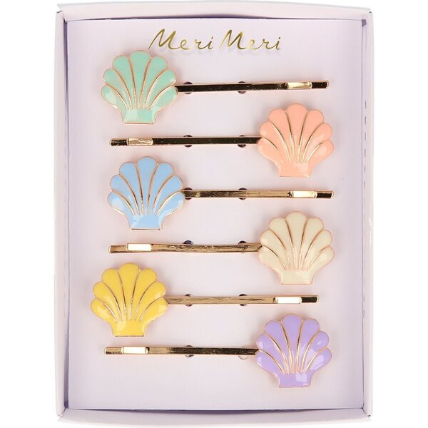 Enamel Shell Hair Slides | Maisonette