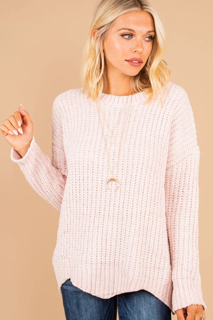 Let's Get Going Blush Pink Chenille Sweater | The Mint Julep Boutique