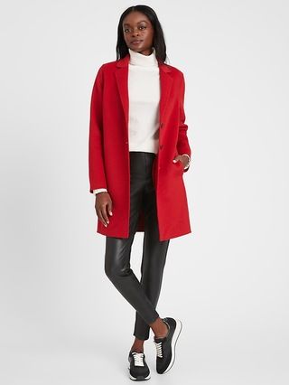 Petite Unlined Double-Faced Top Coat | Banana Republic (US)