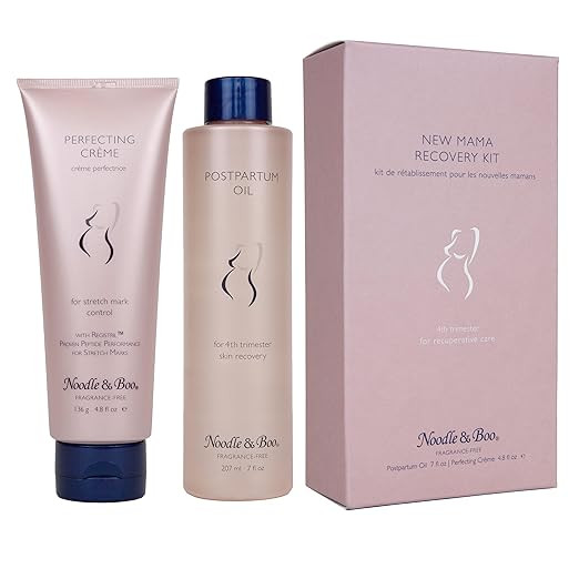 Amazon.com: Noodle & Boo New Mama Skin Care and Recovery Kit - Perfecting Crème, Postpartum Oil ... | Amazon (US)