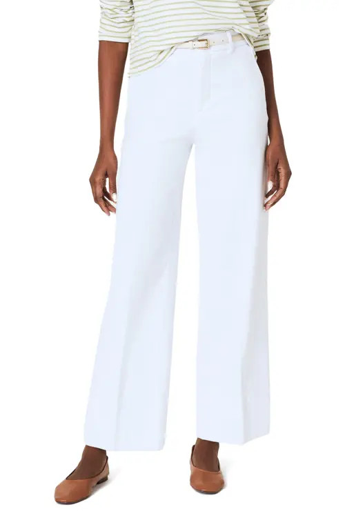 SPANX® Wide Leg Crop Stretch Twill Pants in Classic White at Nordstrom, Size Small | Nordstrom