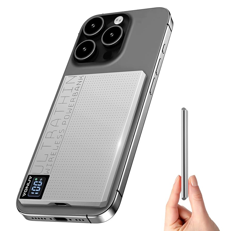 Magnetic Portable Charger 5000mAh with 15W Wireless & 20W PD Fast Charging,Ultra-Slim Travel-Read... | Amazon (US)